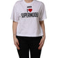 Dolce & Gabbana White I Love Supermodel Cotton Crew Neck T-shirt