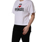 Dolce & Gabbana White I Love Supermodel Cotton Crew Neck T-shirt