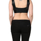 Dolce & Gabbana Black Satin Nylon Corset Sleeveless Cropped Top