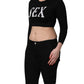 Dolce & Gabbana Black Graphic Print Long-Sleeved Top