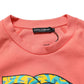 Dolce & Gabbana Pink Graphic Crew Neck Cropped Sweatshirt Sweater