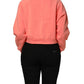 Dolce & Gabbana Pink Graphic Crew Neck Cropped Sweatshirt Sweater