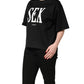 Dolce & Gabbana Black Jersey Graphic Short Sleeve Crew Neck T-shirt