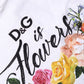 Dolce & Gabbana White Floral Graphic Short Sleeve Crew Neck T-shirt