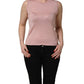 Dolce & Gabbana Pink Sleeveless Cashmere Knitted Tank Top