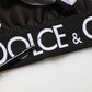 Dolce & Gabbana Black DG Love Yourself Sports Bra Cropped Top