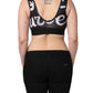 Dolce & Gabbana Black DG Love Yourself Sports Bra Cropped Top
