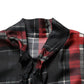 Dolce & Gabbana Red Black Plaid Silk Tie-Neck Blouse Top