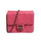 Chanel Pink Quilted Lambskin Leather Classic Square Mini Flap Bag