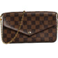 Louis Vuitton Damier Ebene Pochette Felice Chain Wallet