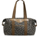 Saint Laurent Green and Brown Pattern Canvas Duffel Bag