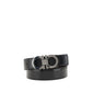 Ferragamo Black Calf Leather Bos Taurus Belt