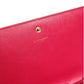 Saint Laurent Red Leather Monogram Wallet on Chain