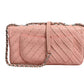 Chanel Small Classic Double Flap Bag Light Pink Chevron