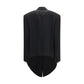 Calvin Klein Black Viscose Full-Length Jacket