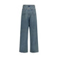 Maison Margiela Blue Cotton High-Waisted Jean