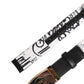 Dolce & Gabbana White Graffiti Print Gold Metal Buckle Belt