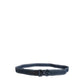 Dolce & Gabbana Blue Cotton Canvas DG Logo Metal Buckle Belt
