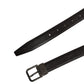 Dolce & Gabbana Brown Calf Leather Vintage Style Silver Buckle Belt