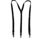 Dolce & Gabbana Black Cotton Leather Elastic Y-back Metal Clips Suspender