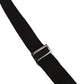 Dolce & Gabbana Black Cotton Leather Elastic Y-back Metal Clips Suspender