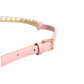 Dolce & Gabbana Pink Leather Crystal Chain Embellished Belt