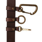 Dolce & Gabbana Brown Calfskin Leather Gold Metal Buckle Belt