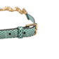 Dolce & Gabbana Green Leather Daisy Crystal Embellished Waist Belt