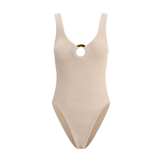 Hunza G Beige Polyamide One-Piece Swimsuit