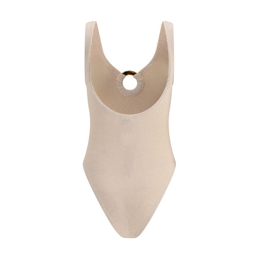 Hunza G Beige Polyamide One-Piece Swimsuit