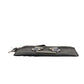 Fendi Vitello Liberty Studded Coin Pouch Key Case Ardesia