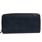 Prada Navy Oliver Embossed Leather Zip-Around Wallet