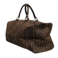 Celine Dark brown and Gold logo duffel