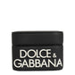 Dolce & Gabbana Case Black PVC Embossed Logo Flip Holder Women Airpods
