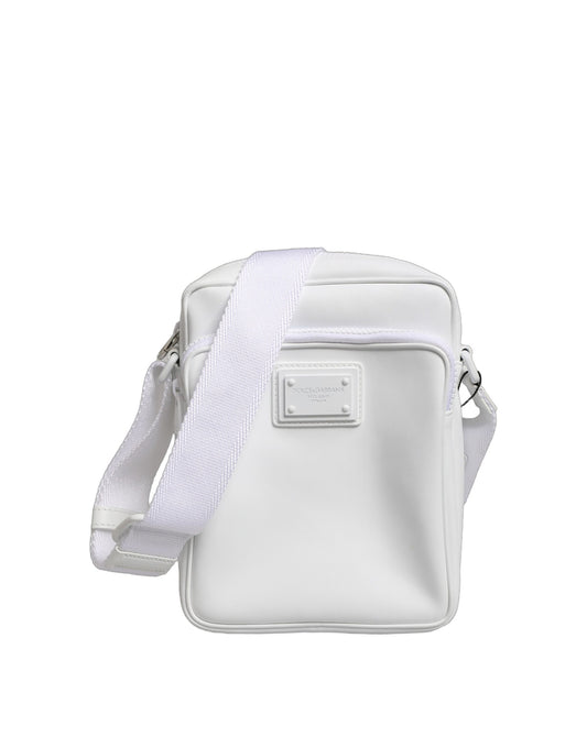Dolce & Gabbana White Logo Plaque Crossbody Shoulder Borse Men Bag
