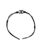 Dolce & Gabbana Black Polyester Cord Silver Tone DG Logo Charm Bracelet