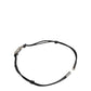 Dolce & Gabbana Black Polyester Cord Silver Tone DG Logo Charm Bracelet