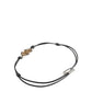 Dolce & Gabbana Black Polyester Cord Gold Tone Roman Coin Charm Bracelet