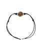 Dolce & Gabbana Black Polyester Cord Gold Tone Roman Coin Charm Bracelet
