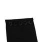 Dolce & Gabbana Black Gold Tone Crystal Brass Flower Brooches Belt