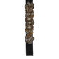 Dolce & Gabbana Black Gold Tone Crystal Brass Flower Brooches Belt