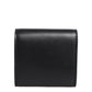 Dolce & Gabbana Black Calfskin Leather Logo Print Bifold CoinPurse Wallet