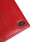 Dolce & Gabbana Red Dauphine Leather ID Men Card Holder Bifold Wallet