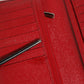 Dolce & Gabbana Red Dauphine Leather ID Men Card Holder Bifold Wallet