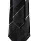 Dolce & Gabbana Black White Stripes 100% Silk Adjustable Men Necktie Tie