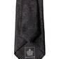 Dolce & Gabbana Black Solid 100% Silk Adjustable Men Tied Necktie Tie