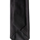 Dolce & Gabbana Black Solid 100% Silk Adjustable Men Tied Necktie Tie