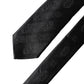 Dolce & Gabbana Black Patterned 100% Silk Adjustable Men Necktie Tie