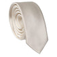 Dolce & Gabbana Off White Satin 100% Silk Adjustable Men Tied Necktie Tie