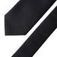 Dolce & Gabbana Black Solid 100% Silk Adjustable Men Tied Necktie Tie